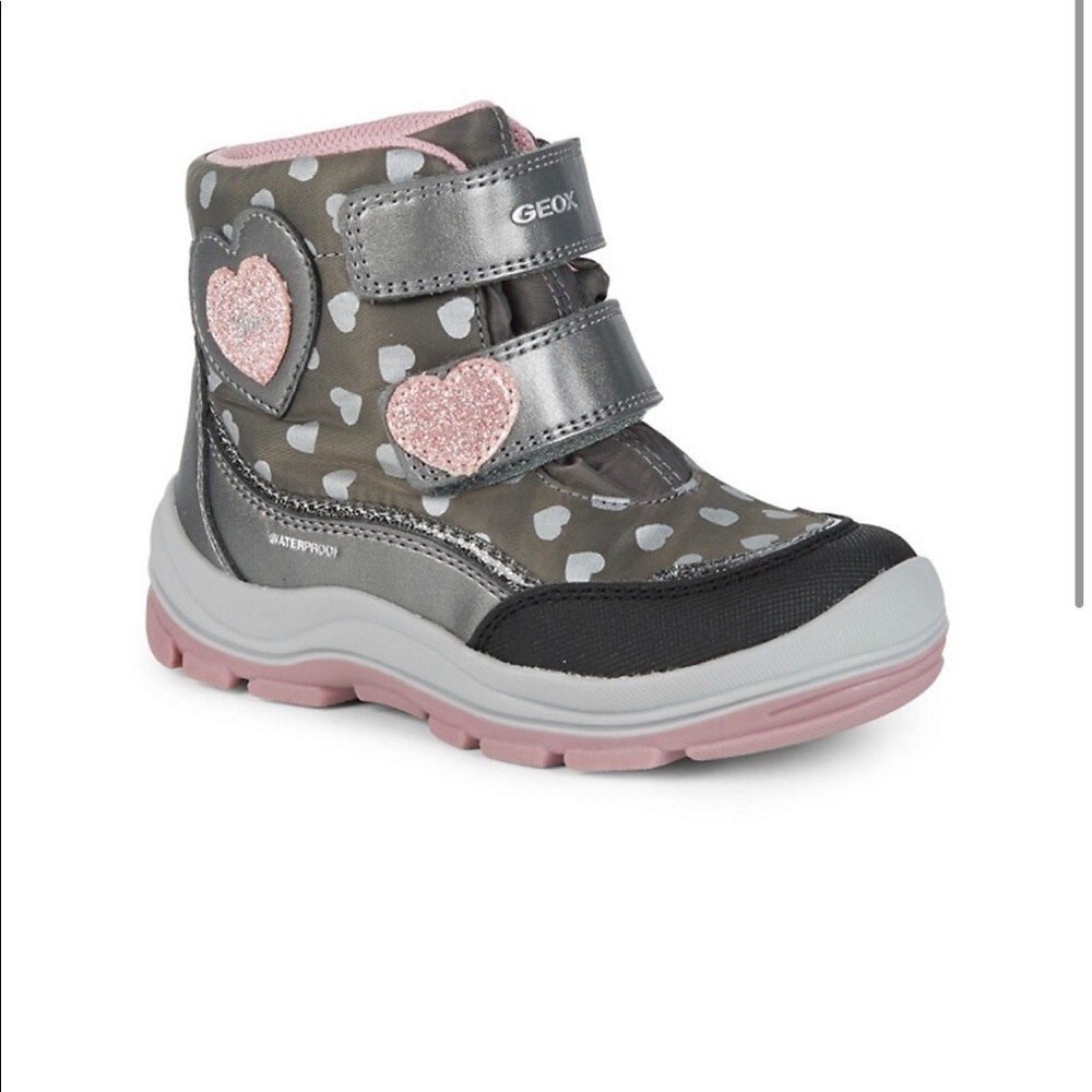 NWT Geox Girls Flanfil Faux Fur lined waterproof boots size 6.5